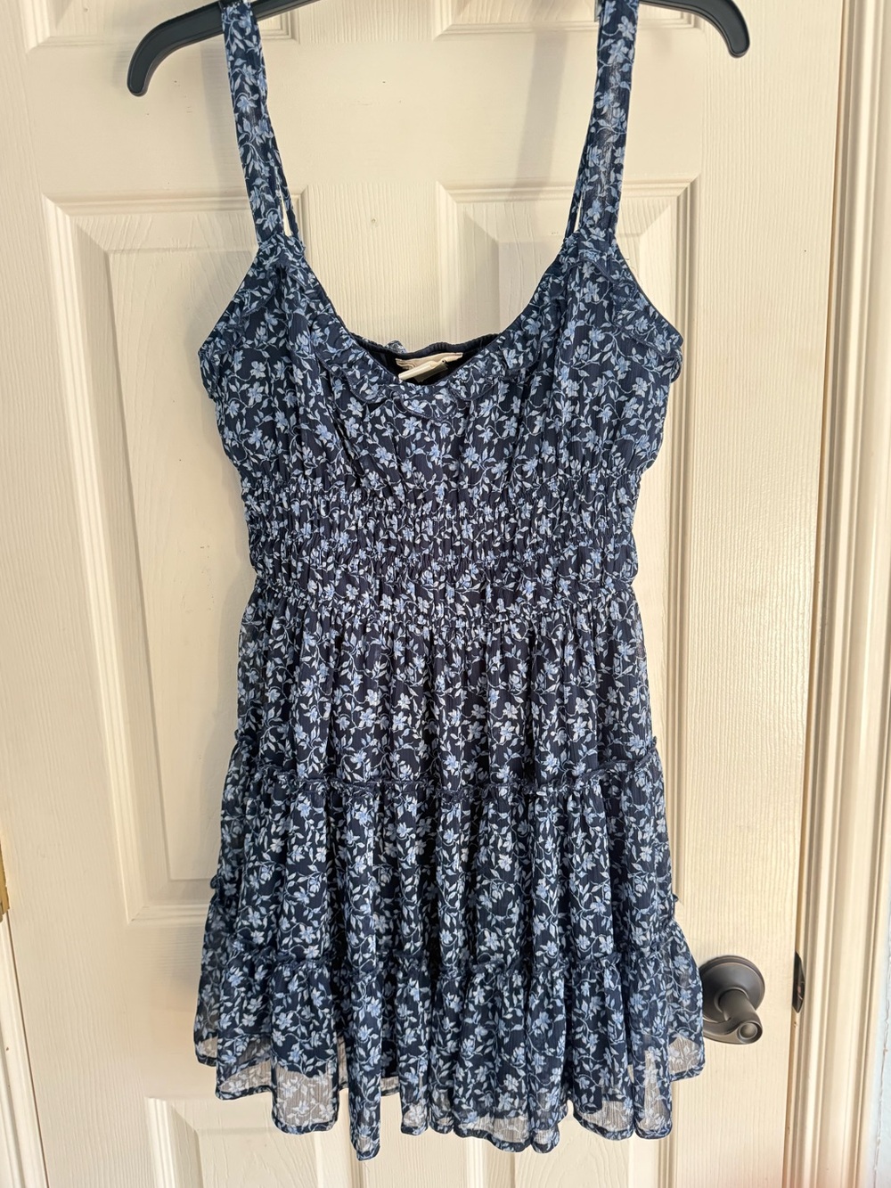 Altar’d State Blue Floral Flowy Mini Dress